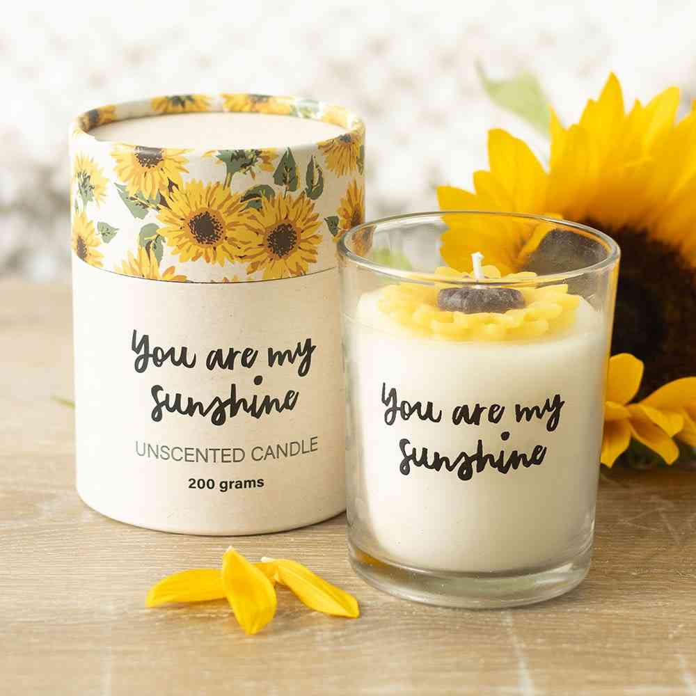 Something Different - You Are My Sunshine with 3D Sunflower Kaars - Multicolours
